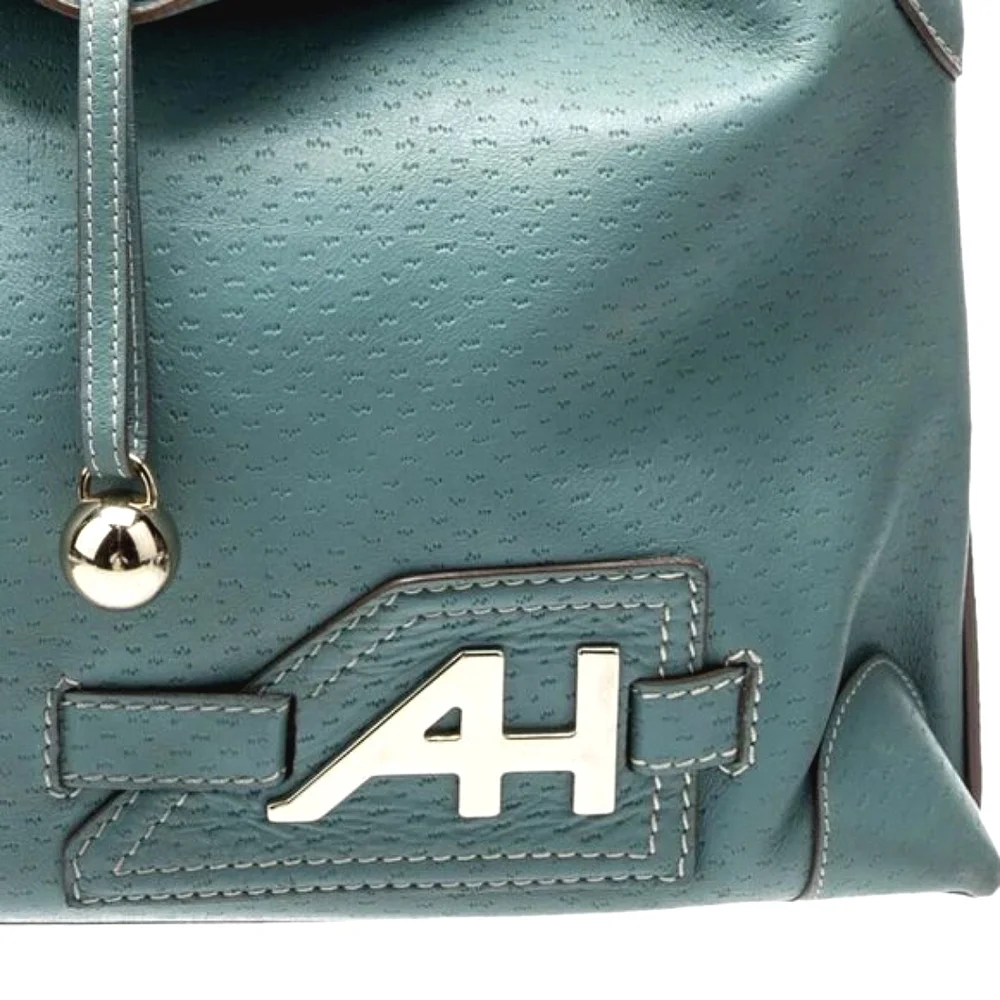 Anya Hindmarch Elrod Hibo Bag Petrol Blue Leather